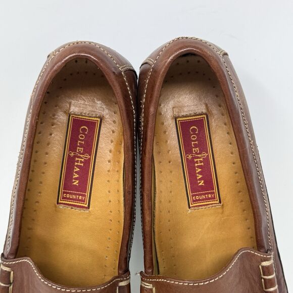 Cole Haan Country Loafers Shoes Womens 10.5 AA Narrow Brown Leather Business - Picture 12 of 16